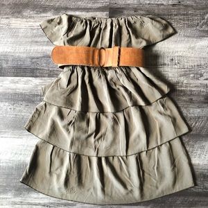 Foreign Exchange Strapless Ruffle Dress